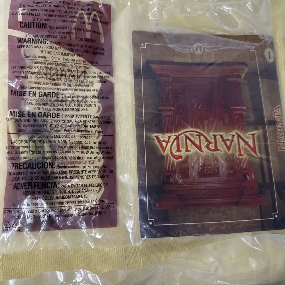 McDonald’s Narnia Toys 1 and 7 Aslan Lion And Lucy Pevensie New In Package - Picture 7 of 9